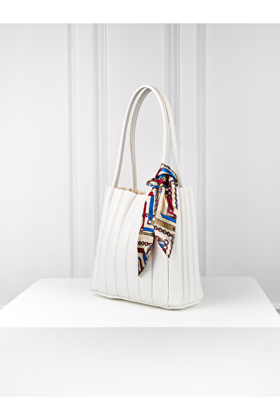 Rivina Elite Women's Pleated Makeup Bag Scarf Gift Hand and Shoulder Bag