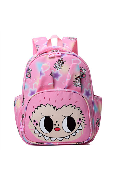 NO BRAND حقيبة مدرسية لابوبو، متعددة الألوان، مقاس 35×26×11 سم، تحتوي على حقي...