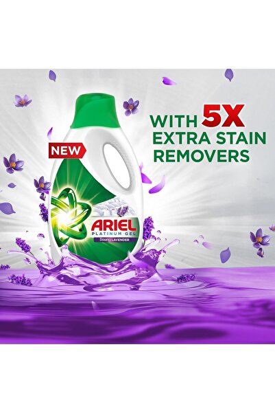 Ariel Lavender Freshness Laundry Detergent Power Gel 1.8 x 2, Dual Pack