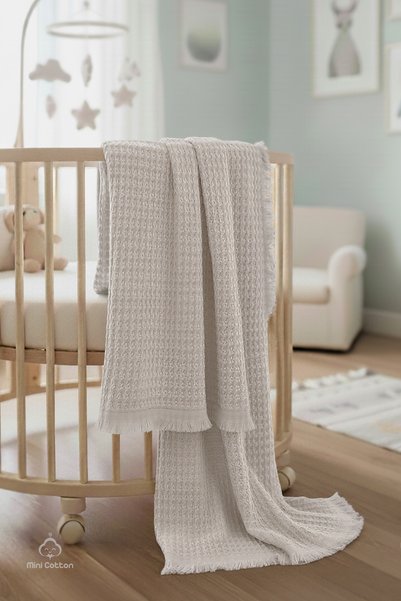 Mini Cotton 100% Cotton (Pool Honeycomb Textured) Soft and Plump Baby Kids Blanket