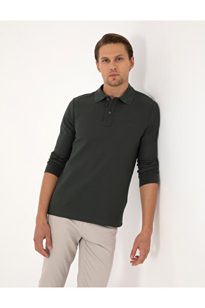 Pierre Cardin Koyu Haki Slim Fit Sweatshirt 50311678-VR111