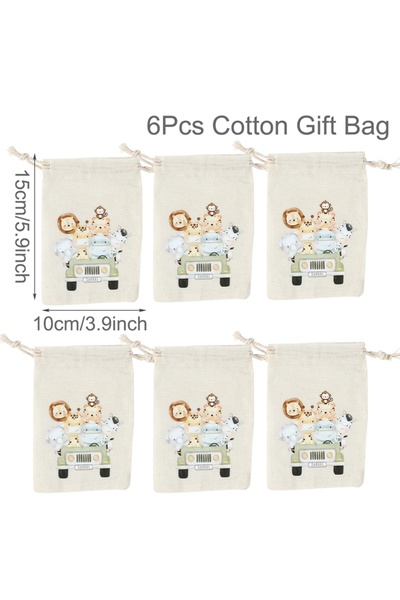 Choice6 كما في الصورة حقيبة 15 حيوانات الغابة أكياس الحلوى حفل زفاف سفاري حفل...