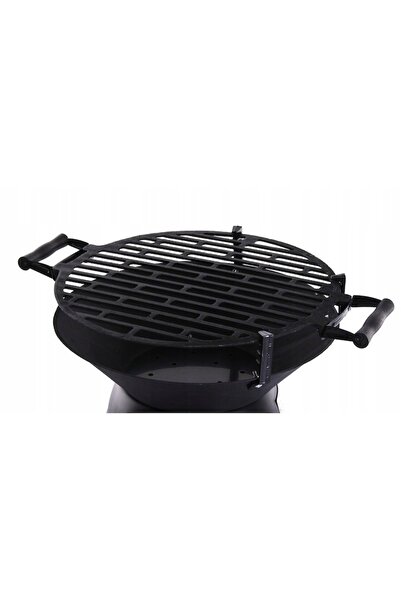 Landmann Charcoal Grill, Cast Iron, 35 cm, Adjustable Height, Black