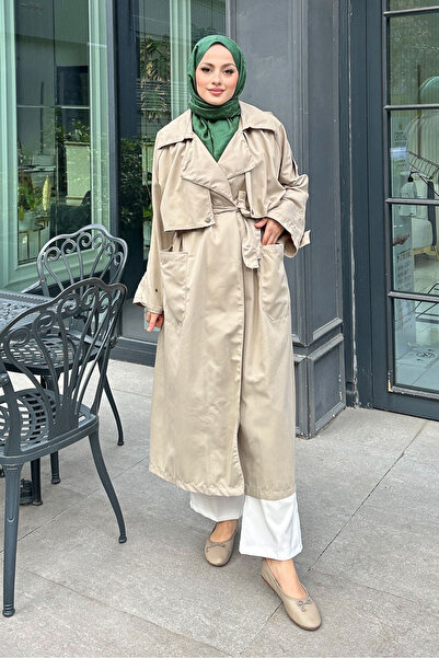 Ovn. Ash Apoletli Trench Coat - Χρώμα πέτρας