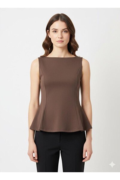 Volans 21001 Kayıkyaka Peplum Bluz