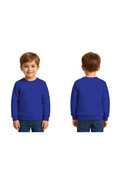 SEDİRLİ Унисекс детска блуза без принт, изработена от 3-нишка четкана материя