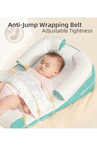 Generic Baby Lounger Travel Bed 0-30° Adjustable Nursing Pillow Anti-Spit Milk Slope Mat Baby Sleeping Nest