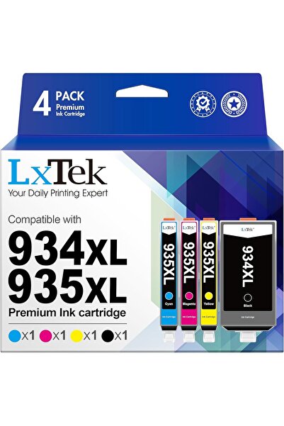 LxTek خراطيش طابعة متعددة الاستخدامات 934XL/935XL متوافقة مع طابعات HP 934/93...