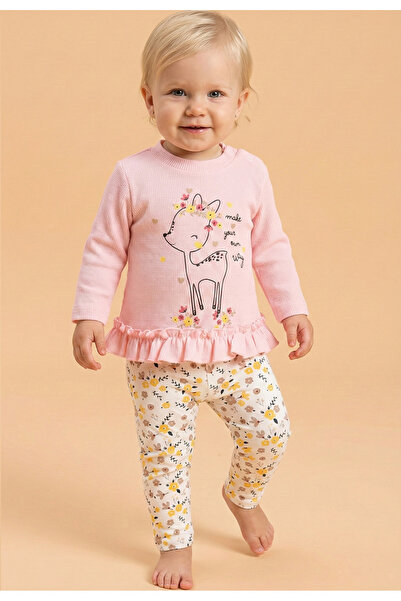 Tuabella طقم بناتي مكون من قطعتين من القطن الوافل 100%