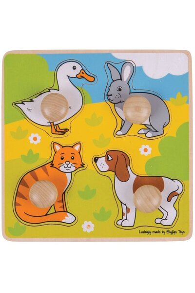 BIGJIGS Toys Primul meu puzzle - animale de companie