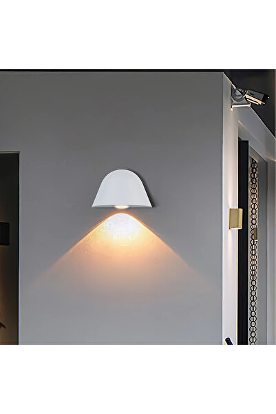 HAMER White outdoor gate light, yellow light, 5 watts