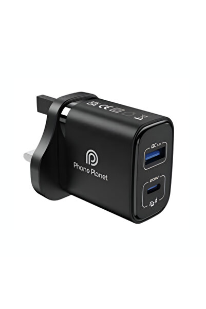 Qarm Telecom شاحن جداري منفذين 20 واط من فون بلانت