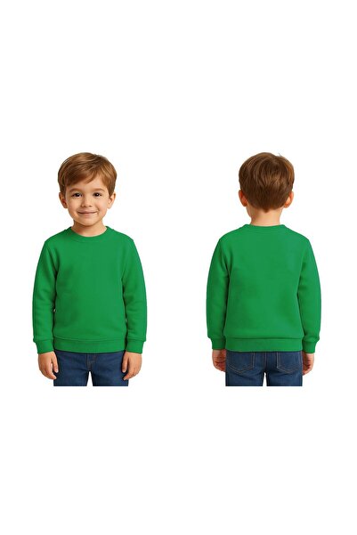 SEDİRLİ Унисекс детска блуза без принт, изработена от 3-нишка четкана материя