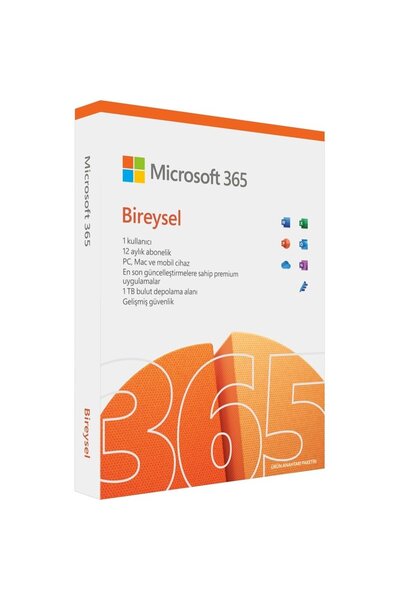 MICROSOFT Office 365 Qq2-01451 Bıreysel Abonelık Türkçe Kutulu - 1yıl