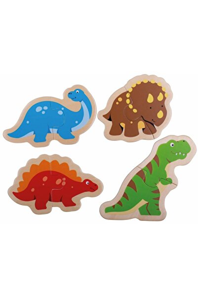 BIGJIGS Toys Puzzle din lemn - Dinozauri