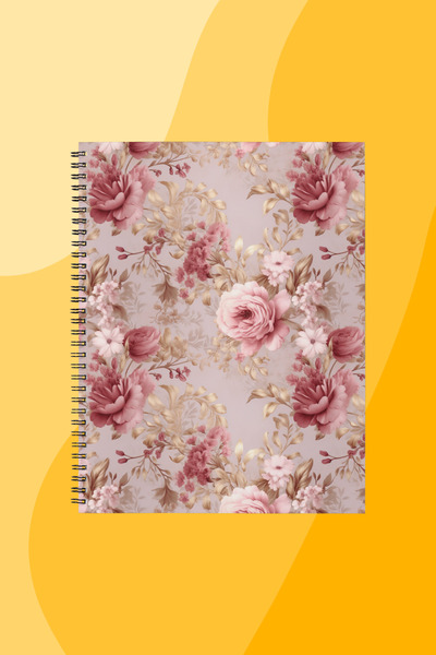 ÇİÇEK -BASKILI TASARIM DEFTER