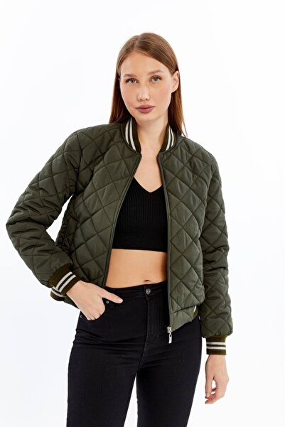 Jamila Kapitone Bomber Crop Kadın Ceket