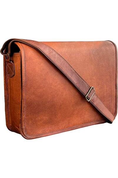 Rustic Town 13-15 inch Vintage Crossbody Genuine Leather Laptop Messenger Bag