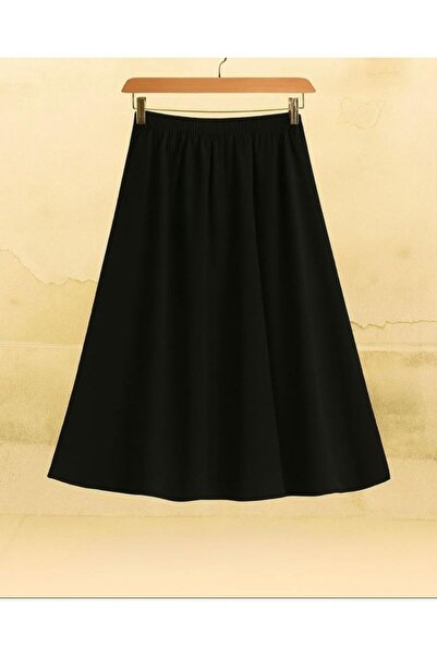 MOLAMODDA Elastic Poplin Skirt with Pocket Waist