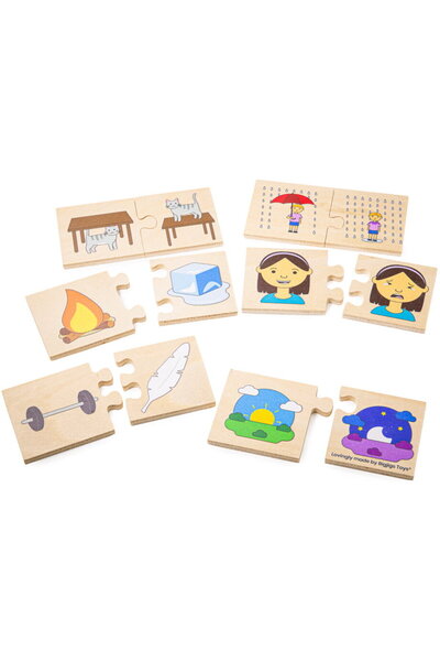 BIGJIGS Toys Wooden puzzle - Opposite notions