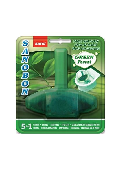 Sano Odorizant WC Sanobon, Green Forest, 5 in 1, 55G
