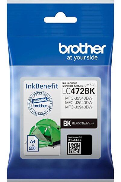 Brother Original Ink Cartridge LC472BK, Prints Up to 550 Pages from Brother, Black