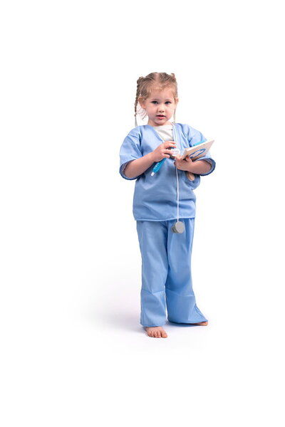 BIGJIGS Toys Set costum si accesorii doctor pentru copii