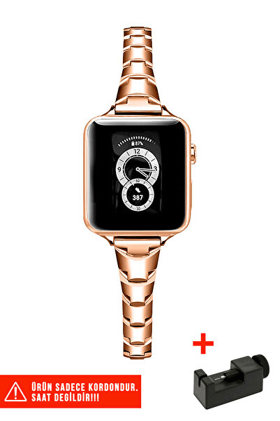 Nezih Case Slim Metal Band Compatible with Apple Watch Series 2/3/4/5/6/7/8/9/Se 38mm 40mm 41mm and Series 10/11 42mm