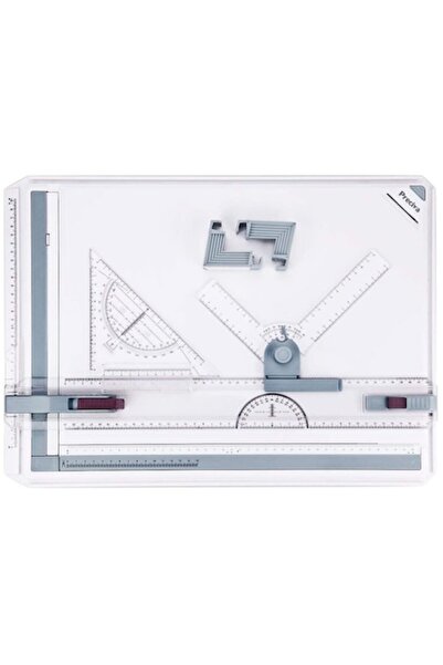 Preciva A3 drawing board for technical drawing and architecture with accessories, 51 x 36.5 cm