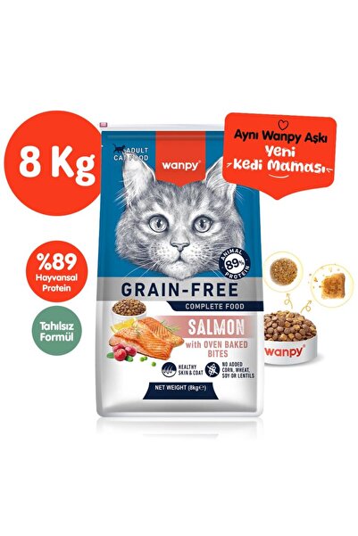 Wanpy Tahılsız Somonlu Yetişkin Kedi Maması 8 kg