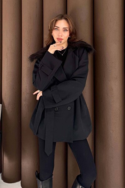 Melike Tatar Γούνινο κοντό παλτό 32-3723