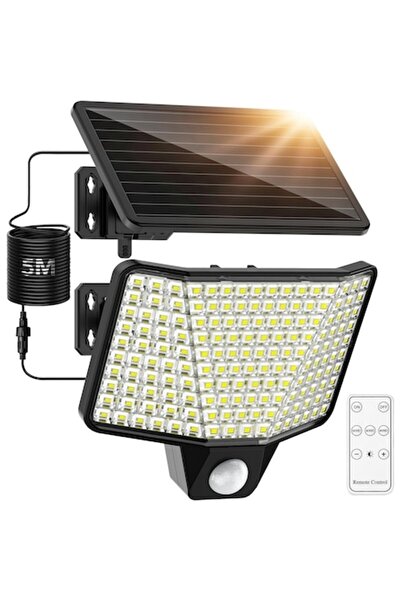 Benma Lampă solară LED cu unghi larg de 180°, senzor de mișcare PIR, 7500 K, ...