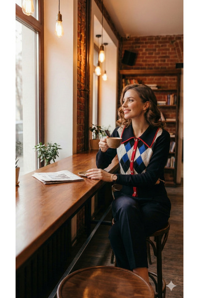 Nina Fashion Club Bebe Yaka Baklavalı Kazak