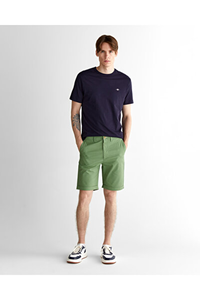 Gant Ανδρικό μπλουζάκι με λαιμόκοψη σε μπλε ναυτικό χρώμα