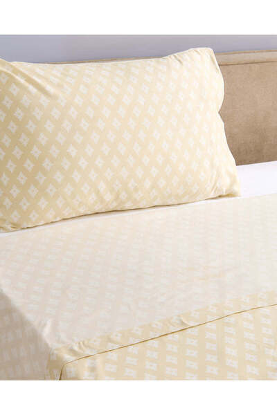 REDTAG Beige 2 Piece Printed Flat Sheet (Single Size)