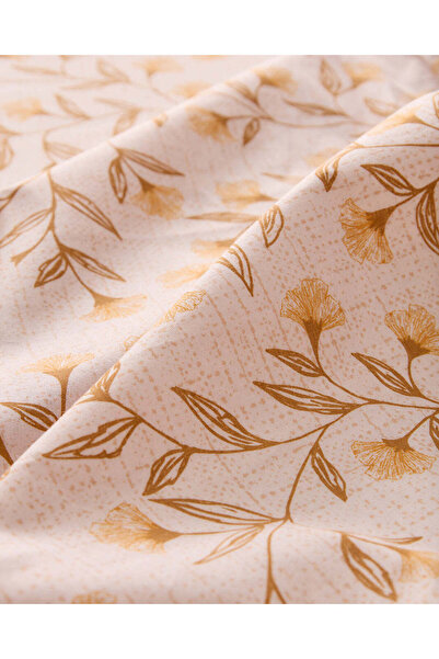 REDTAG Beige Floral Printed Fitted Sheet (Single Size)