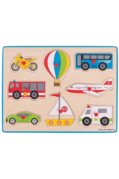 BIGJIGS Toys Wooden puzzle - Vehicles