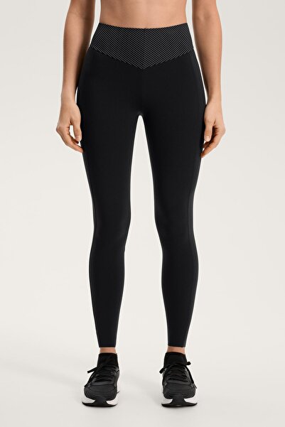 Oysho Compressive çizgili basic yüksek belli bilek hizasında tayt 65 cm