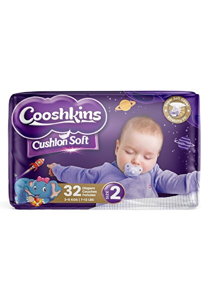 Cooshkins Cushion Soft Baby Diapers Size 2 (32 Count)
