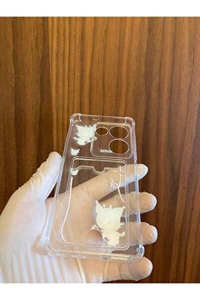 Newon Tecno Camon 20 Kuromi Printed Transparent Card Holder Silicone Phone Case (Ck6N Compatible)