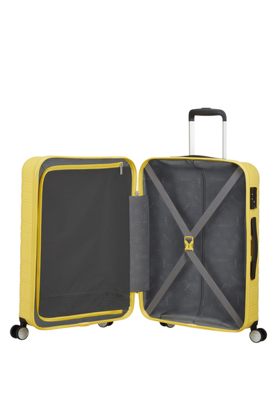 American Tourister Small Cabin Trolley Suitcase Yellow Matte -55/20 cm, 4 H-Spin Wheels