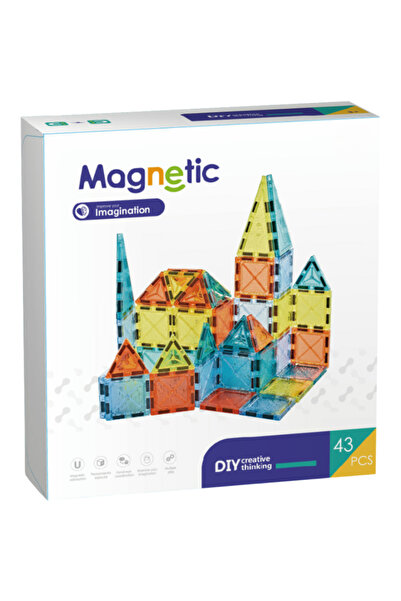 Bufnitel Joc de constructie magnetic - 43 piese (5.5 cm)