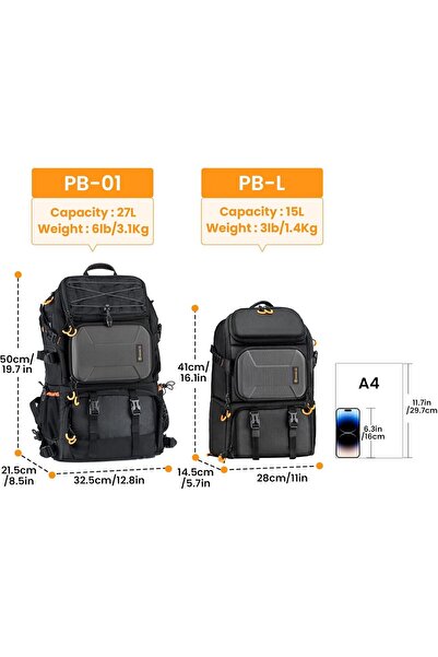 TARION حقيبة ظهر للكاميرا، حقيبة ظهر مقاومة للماء لكاميرا DSLR