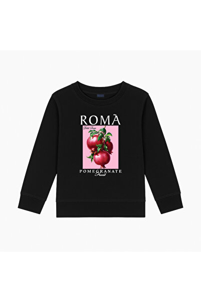 BLITZIST سويت شيرت روما نار مطبوع بقصة شبابية وياقة دائرية بثلاثة خيوط (مقاس ...