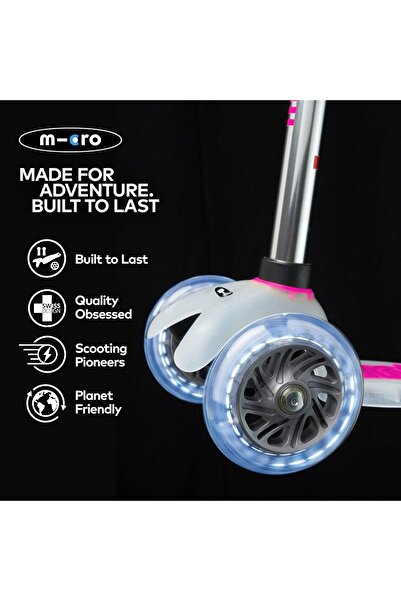 Micro Mini Deluxe Flux LED, The Original, Children's Scooter from 2 Years, Includes LED Wheels, Boys