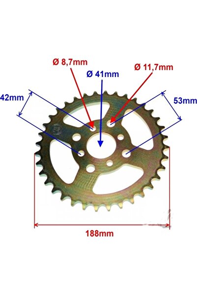 WM Pinion spate ATV 250cc cu 36 de dinți