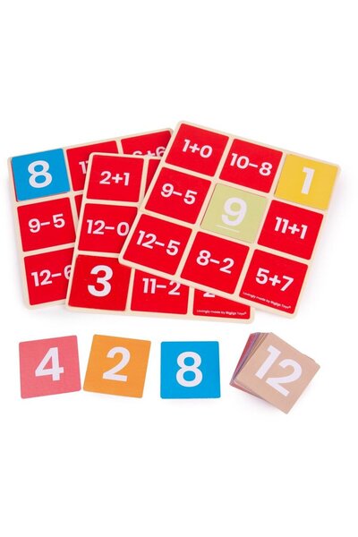 BIGJIGS Toys Bingo matematic - Adunari si scaderi