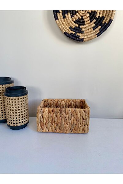 LEONEV Rectangular Wicker Organizer Basket Small Size 22X15X11 cm