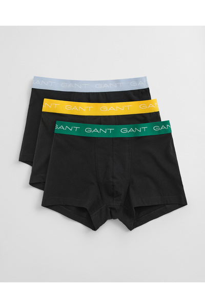 Gant Erkek Siyah Slim Fit Logolu 3'lü Boxer