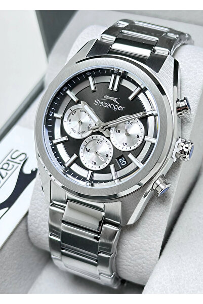 Slazenger Erkek Kol Saati Nişan Hediyesi Fonksiyonlu Orijinal Su Geçirmez ILK...